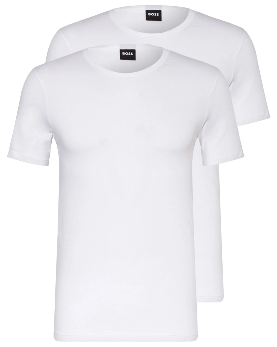 Boss T-shirt Modern slim fit 2-pack wit